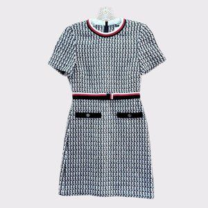 Maje Rivi Metallic Dress Women EU 34 US 2 Tweed Mini Multicolor Cotton Blend NWT